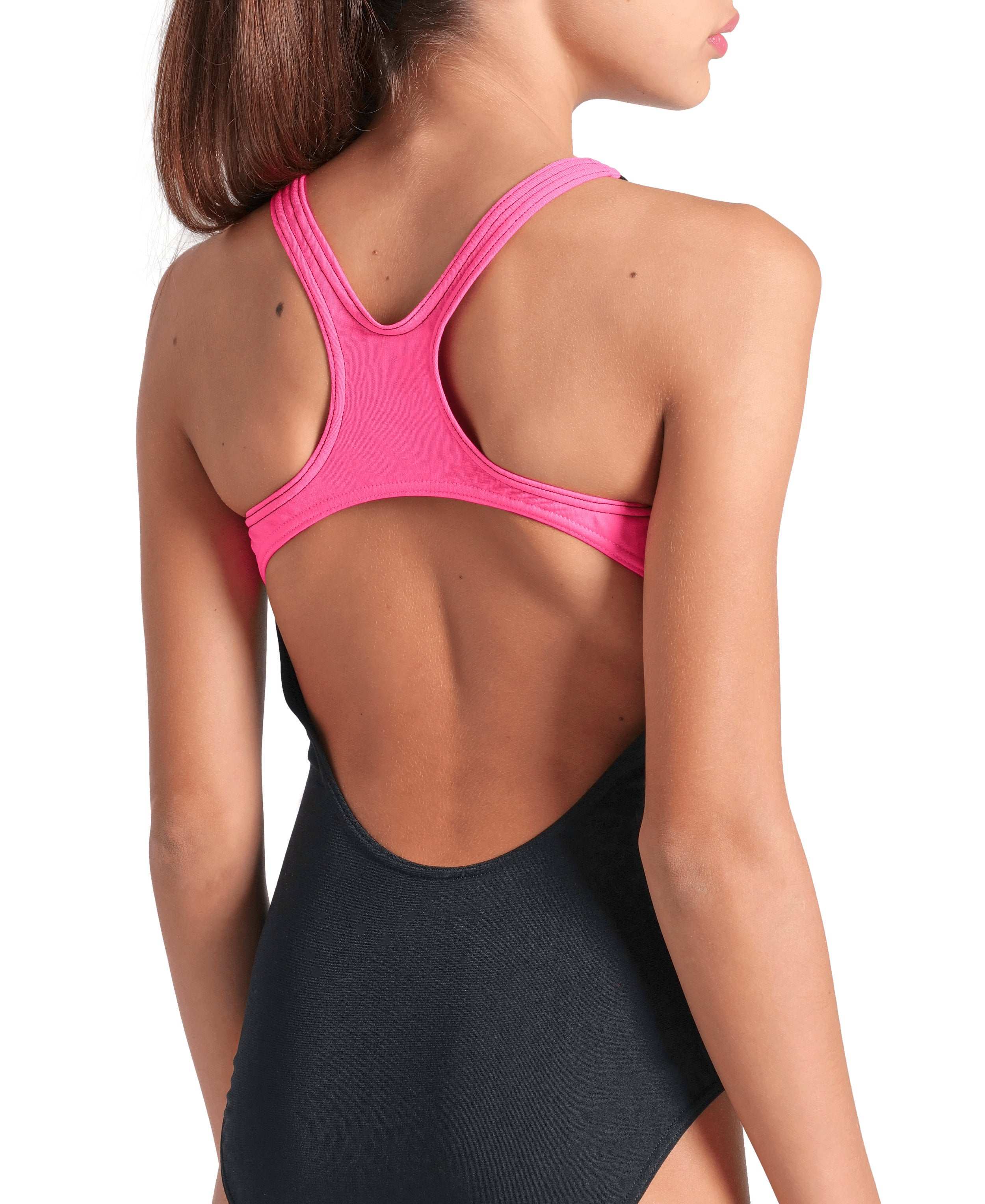 GIRL'S ARENA POSEIDONIA SWIMSUIT SWIM PRO BACK BLACK