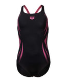 GIRL'S ARENA POSEIDONIA SWIMSUIT SWIM PRO BACK BLACK