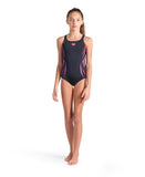 GIRL'S ARENA POSEIDONIA SWIMSUIT SWIM PRO BACK BLACK-PINK