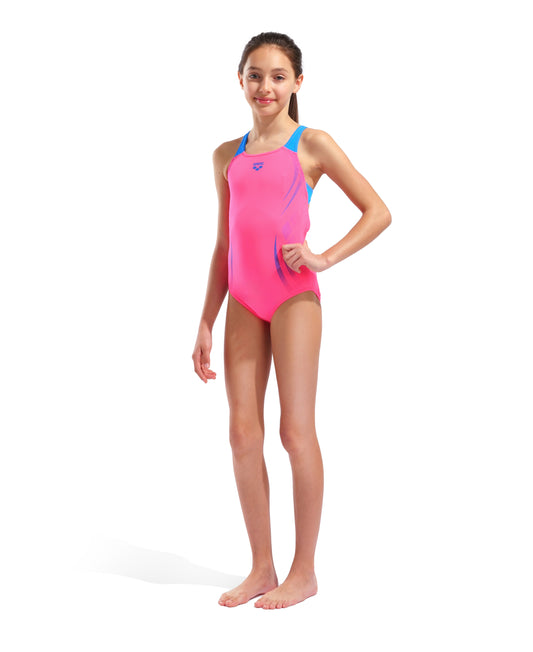 GIRL'S ARENA POSEIDONIA SWIMSUIT SWIM PRO BACK PINK