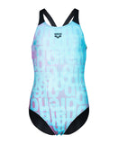 G ARENA MULTI COLOURS SWIMSUIT V BACK WATER MULTI-BLUE