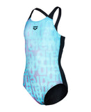 G ARENA MULTI COLOURS SWIMSUIT V BACK WATER MULTI-BLUE