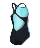 G ARENA MULTI COLOURS SWIMSUIT V BACK WATER MULTI-BLUE