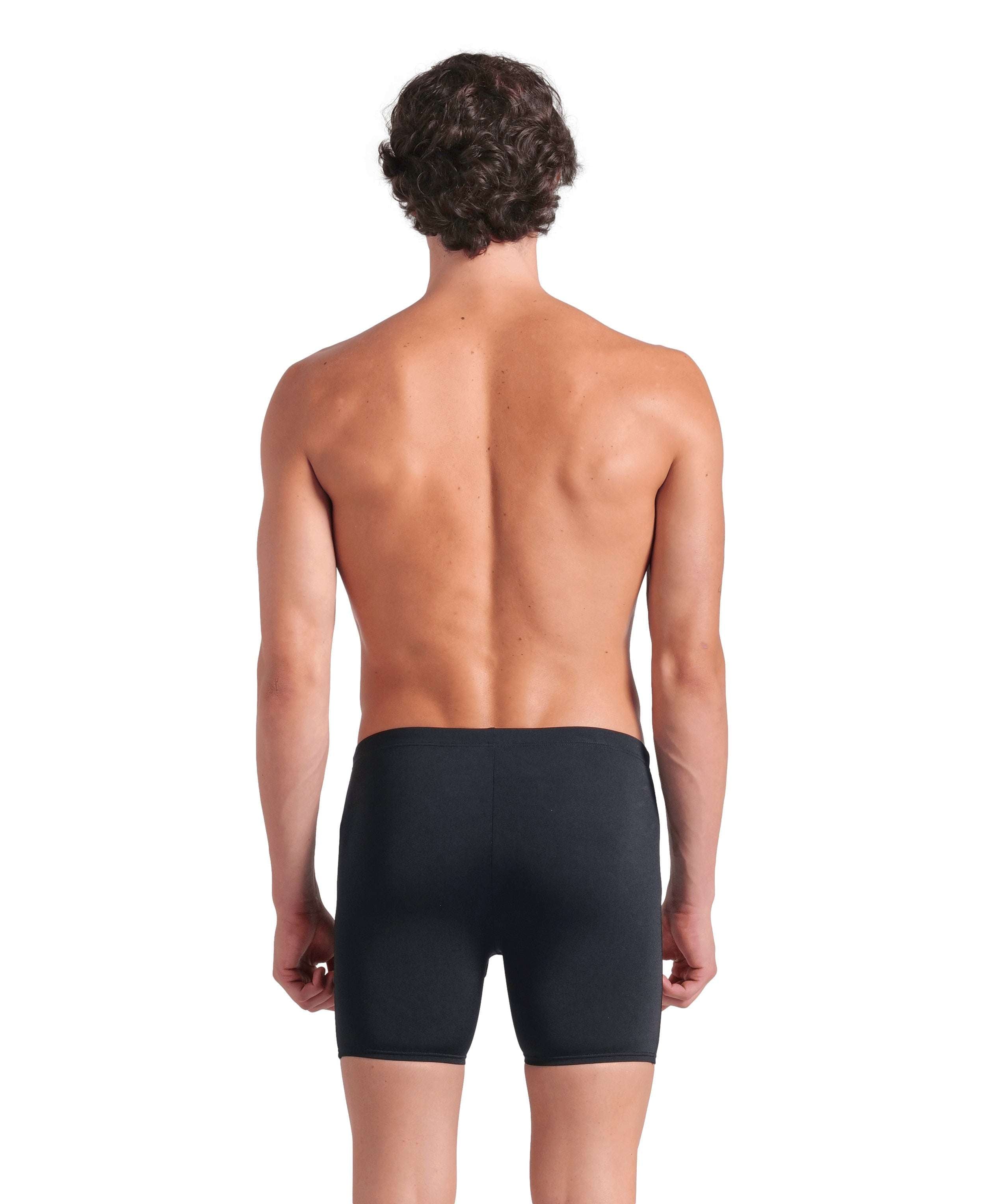 MEN'S ARENA POSEIDONIA SWIM MID JAMMER BLACK-WHITE