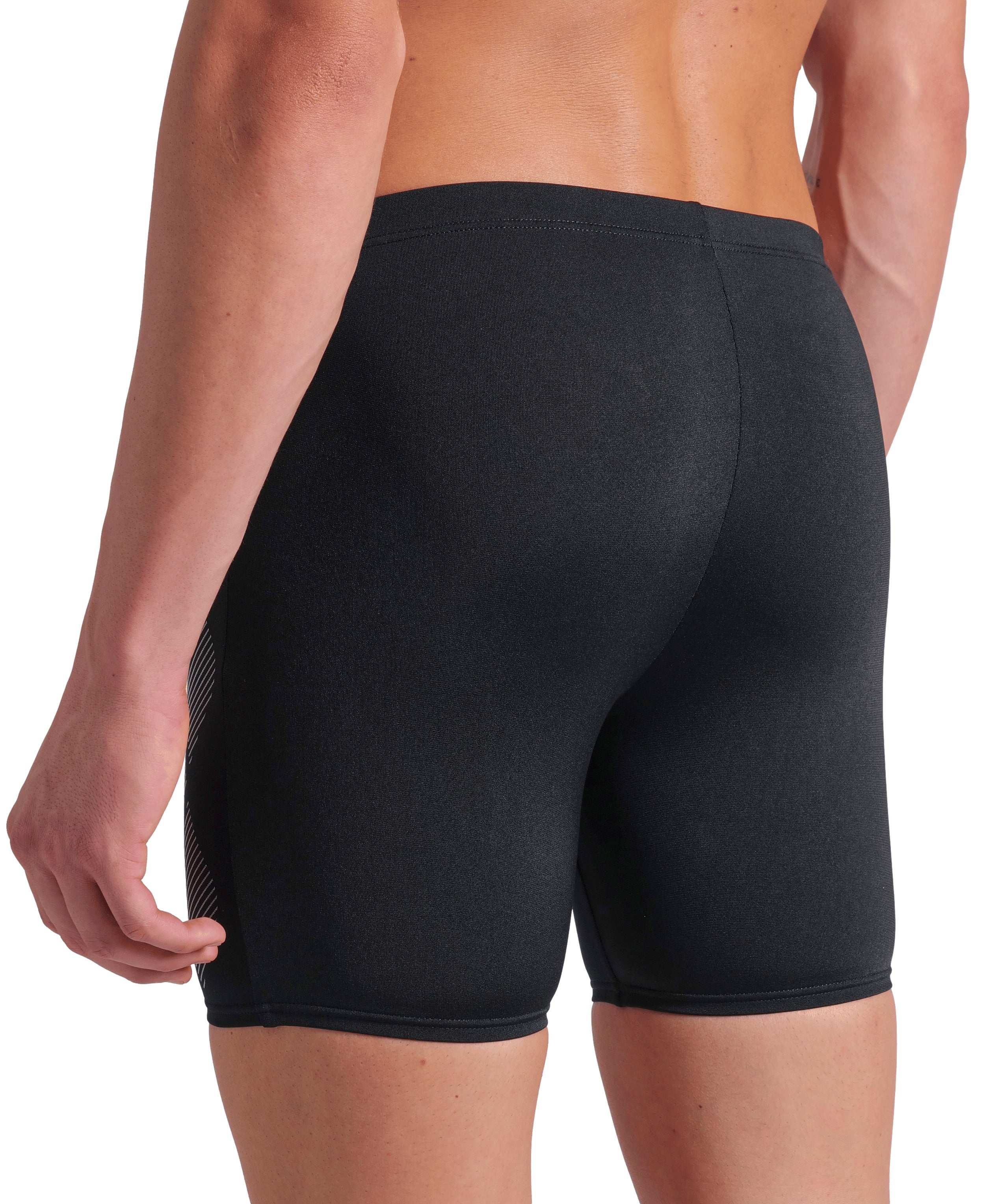 MEN'S ARENA POSEIDONIA SWIM MID JAMMER BLACK-WHITE