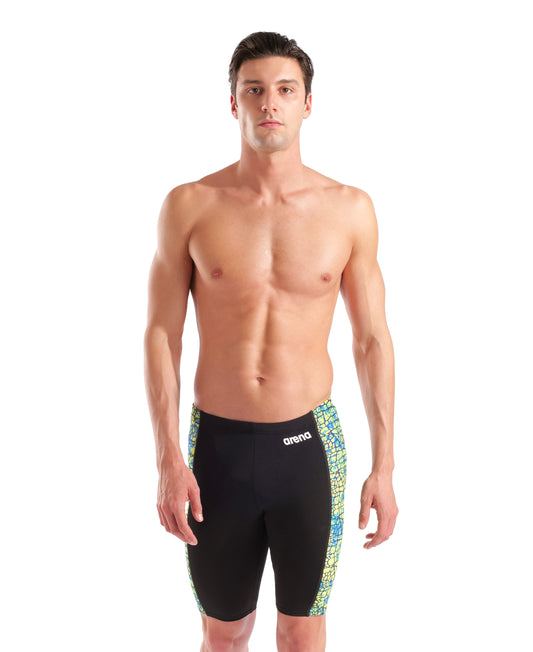 Arena Snakeskin Swim Jammer – Black/Green