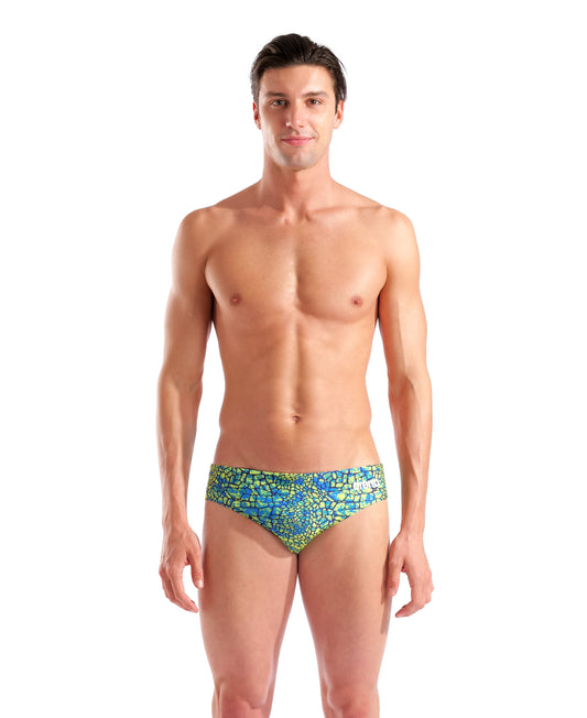 Arena Snakeskin Swim Brief – Green