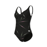 WOMEN'S ARENA STARS RAIN SWIMSUIT U BACK BLACK MULTI