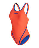 Hyperflow Tech Back Badedragt – Orange/Blå