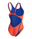 Hyperflow Tech Back Badedragt – Orange/Blå