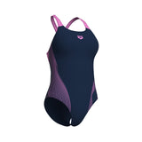WOMEN'S ARENA LILY SWIMSUIT SWIM PRO BACK LB NAVY-ORCHID