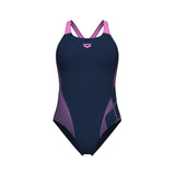 WOMEN'S ARENA LILY SWIMSUIT SWIM PRO BACK LB NAVY-ORCHID