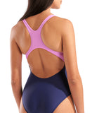 WOMEN'S ARENA LILY SWIMSUIT SWIM PRO BACK LB NAVY-ORCHID