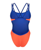 Hyperflow Double Cross Back Swimsuit – Orange/Blå