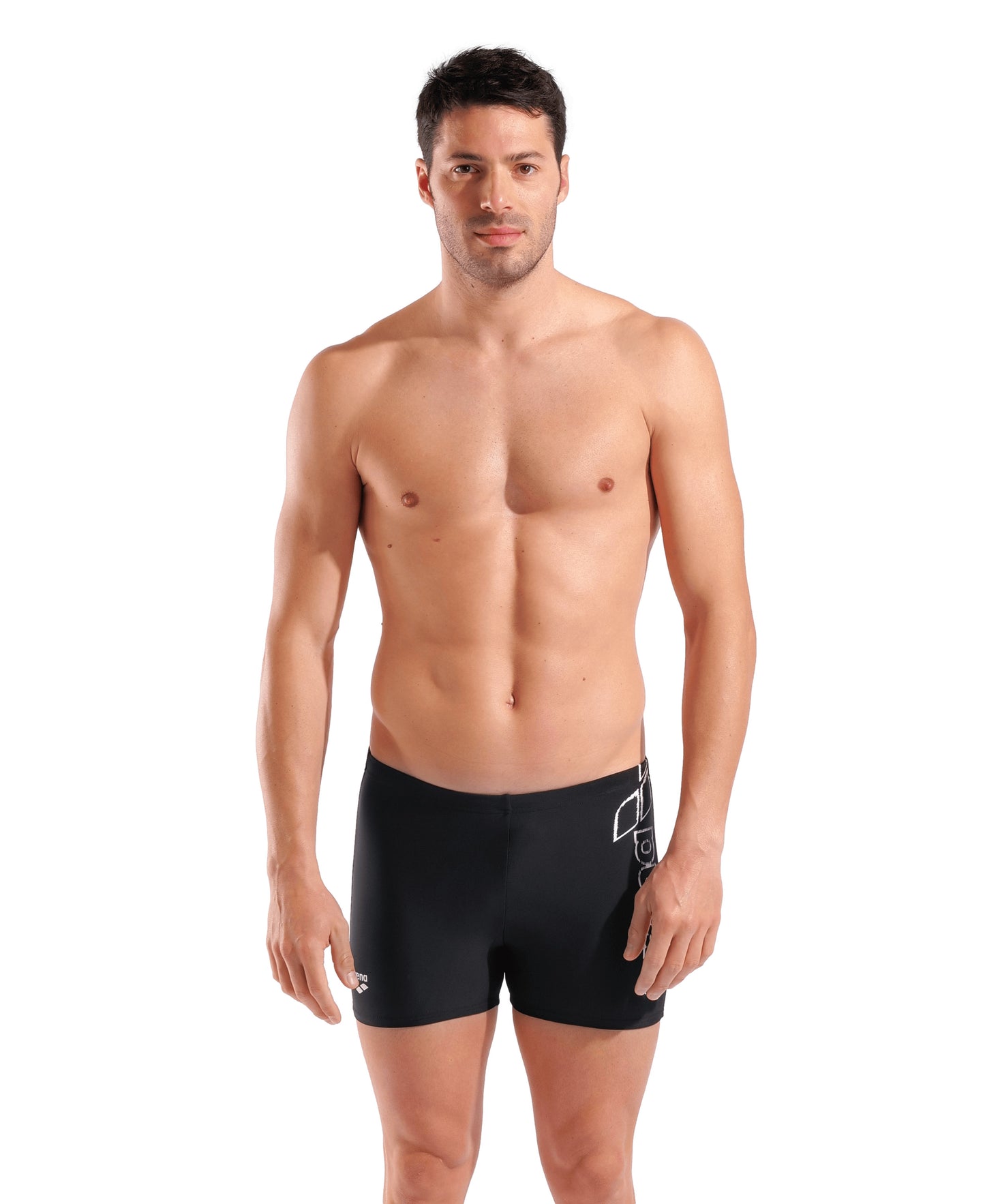 MEN'S ARENA SCRATCHY SWIM SHORT BLACK