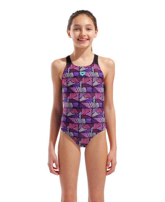 GIRL'S ARENA CANDIES SWIMSUIT SWIM PRO BACK L MULTI
