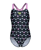 GIRL'S ARENA MULTIPLE DOT SWIMSUIT SWIM PRO BACK L