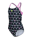 GIRL'S ARENA MULTIPLE DOT SWIMSUIT SWIM PRO BACK L