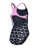 GIRL'S ARENA MULTIPLE DOT SWIMSUIT SWIM PRO BACK L