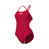WOMEN'S ARENA SWIMSUIT TIE BACK SOLID RED