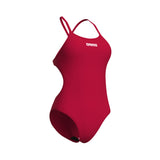 WOMEN'S ARENA SWIMSUIT TIE BACK SOLID RED
