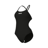 WOMEN'S ARENA SWIMSUIT TIE BACK SOLID BLACK