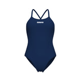 WOMEN'S ARENA SWIMSUIT TIE BACK SOLID NAVY
