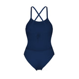 WOMEN'S ARENA SWIMSUIT TIE BACK SOLID NAVY