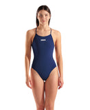 WOMEN'S ARENA SWIMSUIT TIE BACK SOLID NAVY