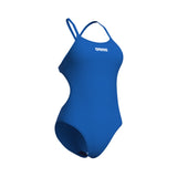 WOMEN'S ARENA SWIMSUIT TIE BACK SOLID ROYAL BLUE