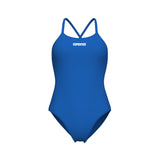 WOMEN'S ARENA SWIMSUIT TIE BACK SOLID ROYAL BLUE
