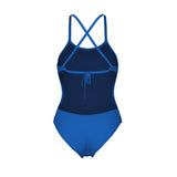 WOMEN'S ARENA SWIMSUIT TIE BACK SOLID ROYAL BLUE