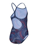 GIRL'S ARENA FIREFLOW SWIMSUIT LIGHTDROP BACK NAVY