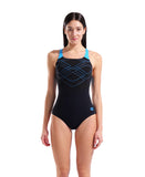 Women's Graphic badedragt - Sort/Blå