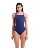 Women's Graphic badedragt - Navy/Pink