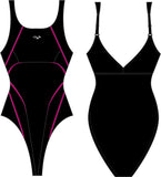 ARENA JEWEL ONE PIECE DAME - SORT/ROSA