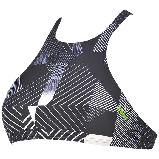 Arena Crop Think bikini top - Sort multi/Grøn