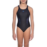 Arena Slinky badedragt Junior - Sort/neon blå