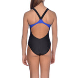 Arena Slinky badedragt Junior - Sort/neon blå