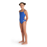 GIRL'S TEAM SWIMSUIT CHALLENGE SOLID ROYAL-WHITE