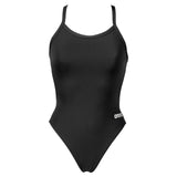 WOMEN'S TEAM SWIMSUIT CHALLENGE SOLID BLACK-WHITE