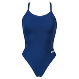 WOMEN'S TEAM SWIMSUIT CHALLENGE SOLID NAVY-WHITE