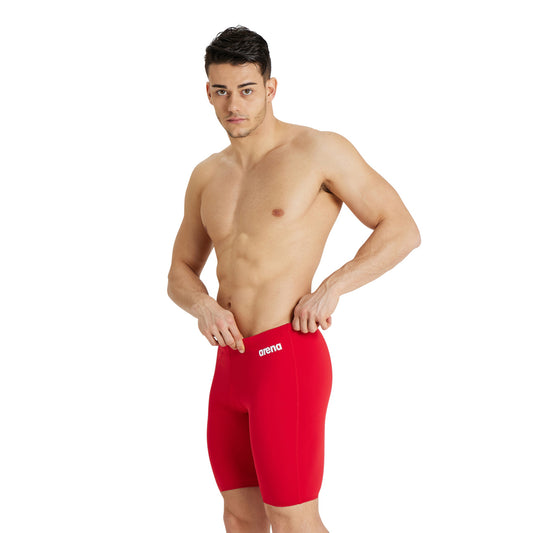 MEN'S TEAM SWIM JAMMER SOLID RED-WHITE