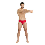 MEN'S TEAM SWIM BRIEFS SOLID RED-WHITE