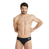 MEN'S TEAM SWIM BRIEFS SOLID BLACK-WHITE