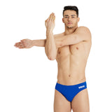 MEN'S TEAM SWIM BRIEFS SOLID ROYAL-WHITE