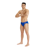 MEN'S TEAM SWIM BRIEFS SOLID ROYAL-WHITE