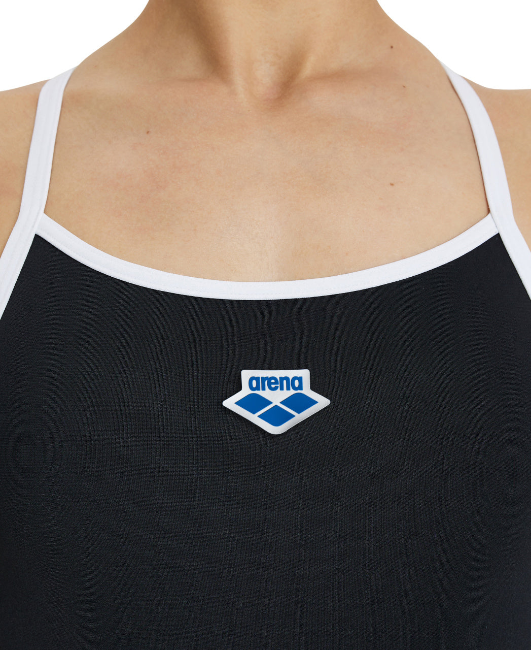 WOMEN'S ARENA ICONS SUPER FLY BACK SOLID BLACK-WHI