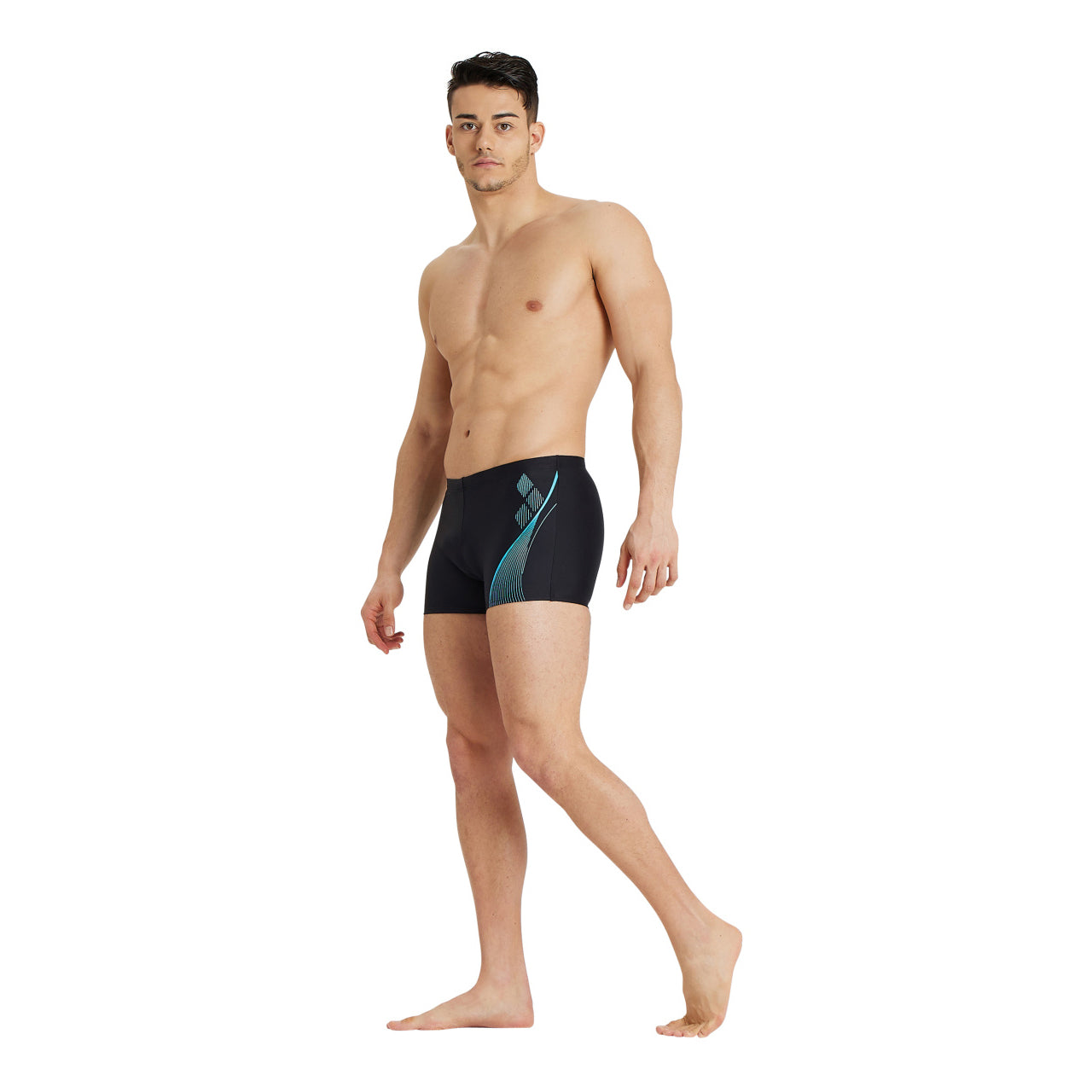 MEN'S SWIM SHORT GRAPHIC BLACK-MARTINICA