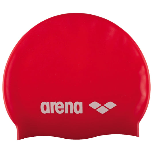 Arena Silicone badehætte - Rød/Hvidt logo